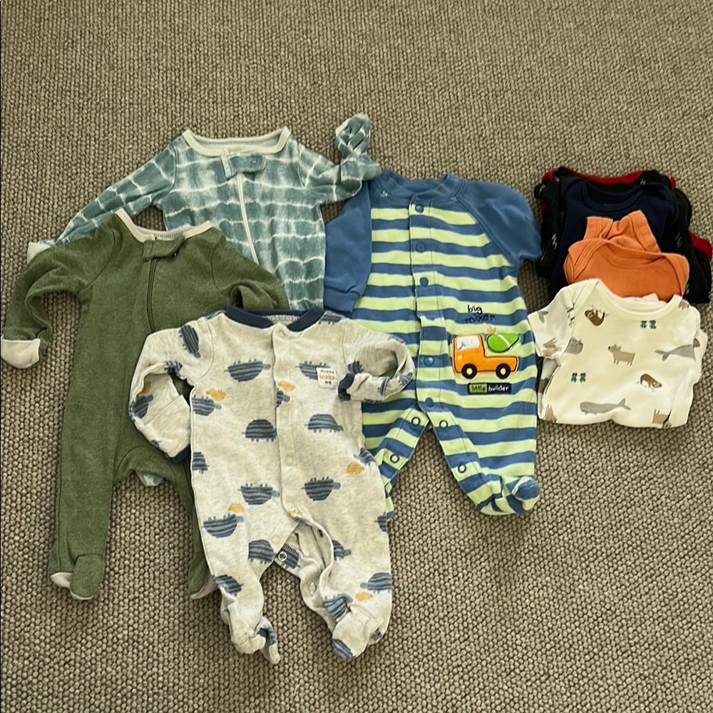 8 Pieces newborn onesies baby boy